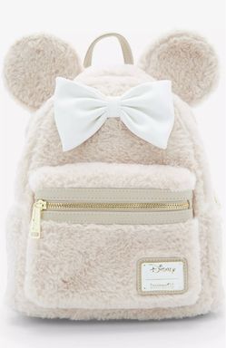 Loungefly Disney Minnie Mouse Faux Fur Mini Backpack - BoxLunch Exclusive