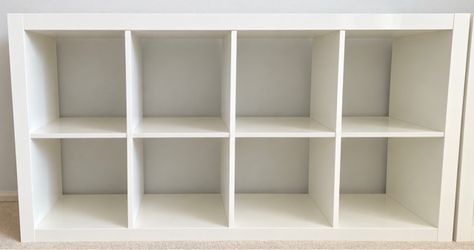 White 8-Cube Storage Shelf Unit - Two Set