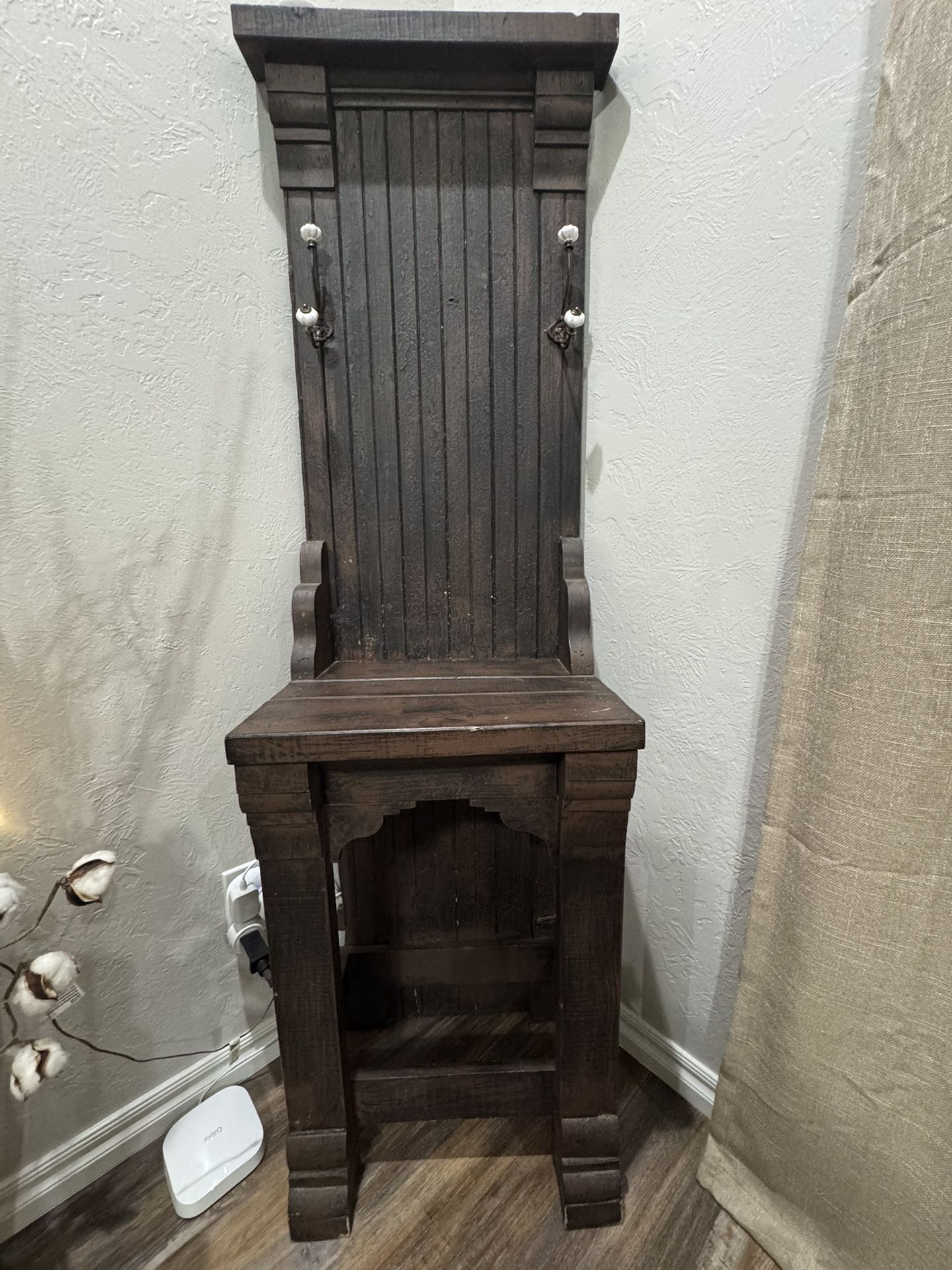 Solid Wood Hall Tree/Shelf