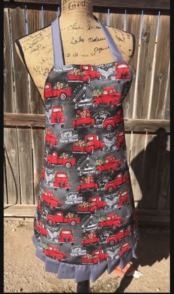 Red Truck Thanksgiving Apron