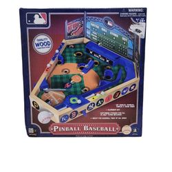 Nib! Wooden Pinball Baseball Tabletop Game MLB