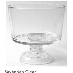 Vintage Anchor Hocking Savannah Trifle Bowl With Original Box