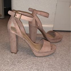Pink Suede Heels