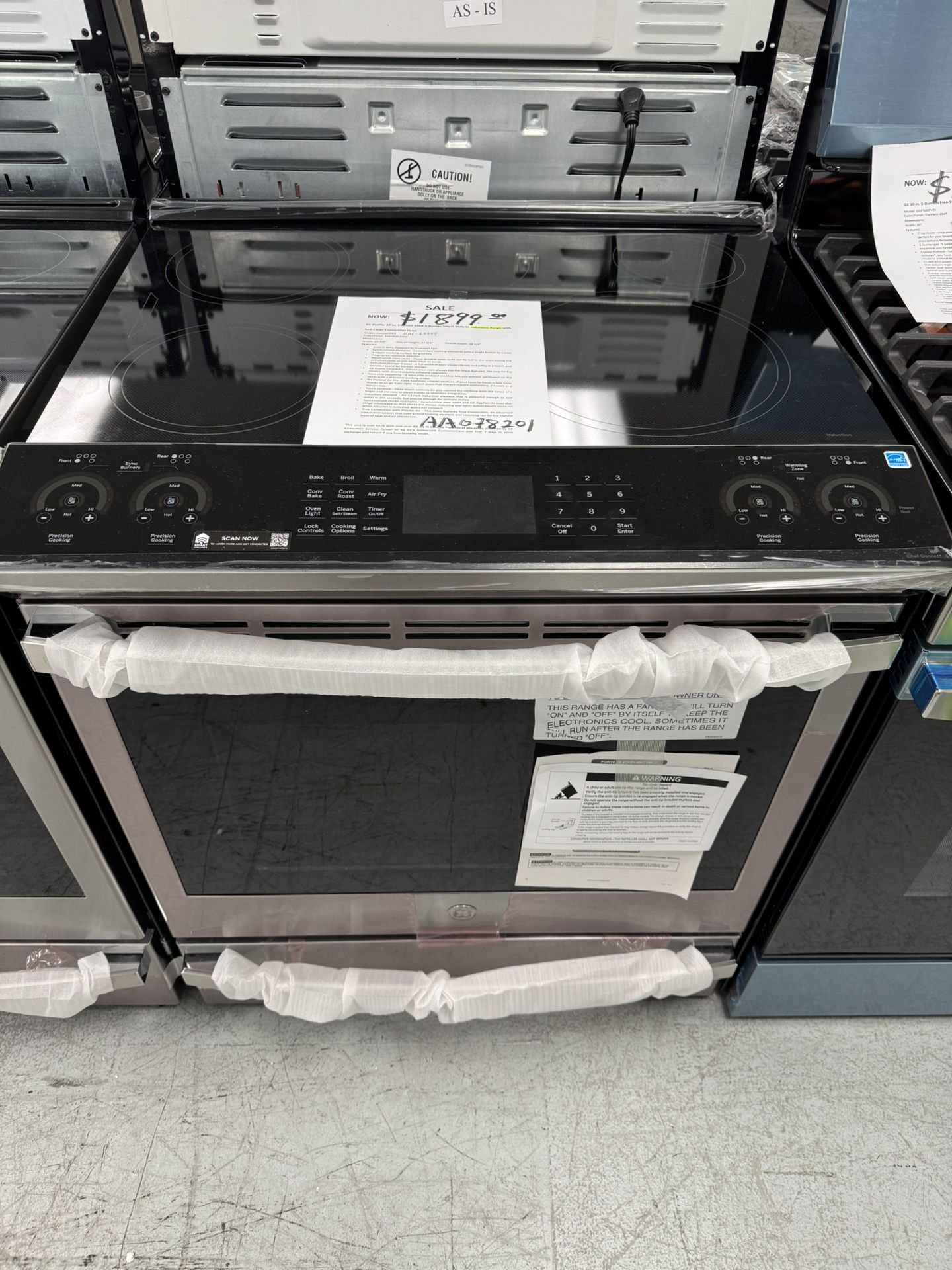 GE Profile Slide In Induction Range With Air Fly