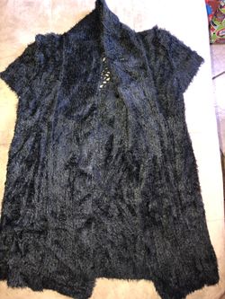 Fuzzy Cardigan / Women Cardigan / Back Cardigan