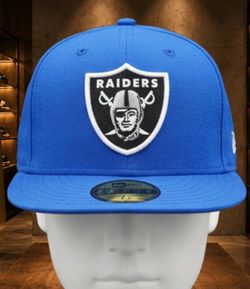 New Era 59FIFTY Las Vegas Raiders Blue Fitted Hat 7 5/8 NWT