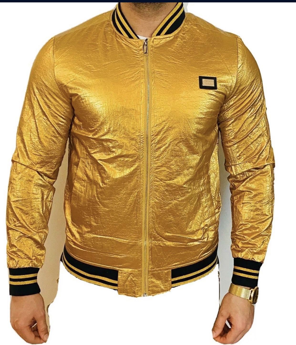 Brand new Gold  Unisex bomber jacket in all sizes available