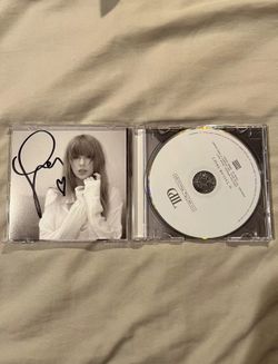 Taylor Swift The Tortured Poets Department CD With Hand Signed Photo