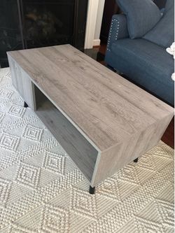Grey wooden coffee table
