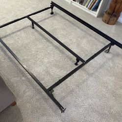 Sturdy Adjustable Metal Bed Frame - Full, Queen, Or King Size 