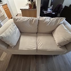Beige Loveseat