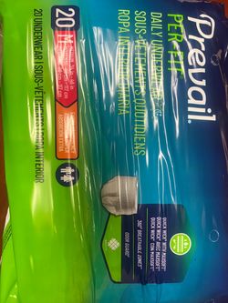 Prevail daily adult diapers 4 bags of 20 Medium