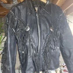 Womens Vintage Distressed Leather Motorcycle Jacket