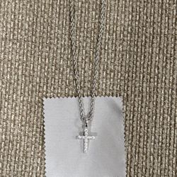 925 sterling silver Cross pendant  moissanite diamond tester certified / GRA certified