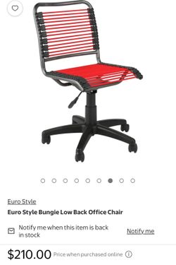 Red Bungee Rolling Office Chair - Adjustable Height, 360° Swivel, Durable Steel Frame & Breathable Back like new very comfortable location below  3170
