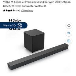 VIZIO V-Series 2.1 Home Theater Sound Bar With Dolby Audio, Bluetooth $140