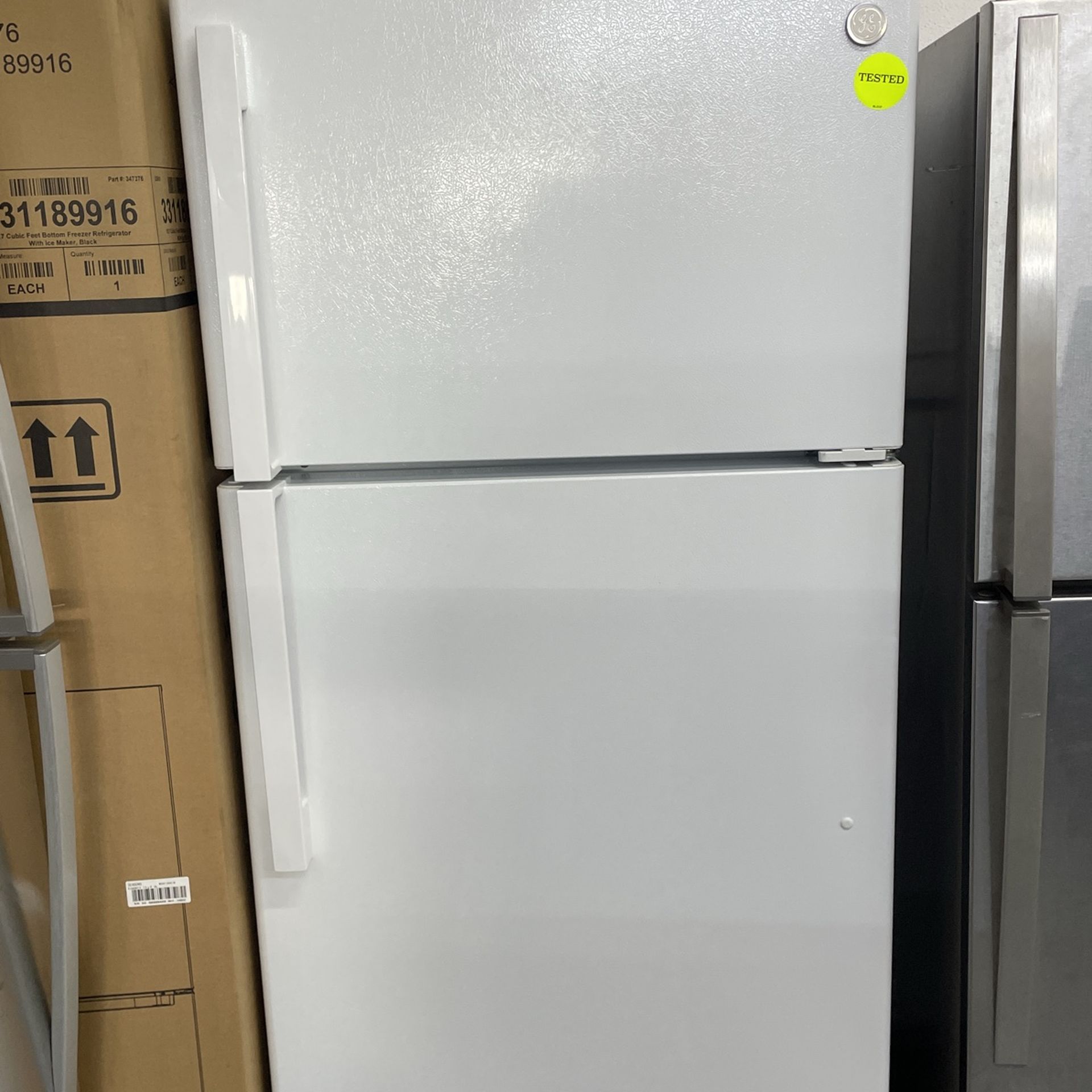 White Refrigerator Top And Bottom Good Condition