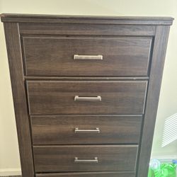 King Size Headboard , Including Box Spring , In Table For Bedroom , Dresser With Mirror , And An Extra Dresser 