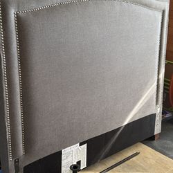 Elegant Pottery Barn Headboard and Mirror Set