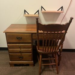 Free! Small Wooden Desk & Chair