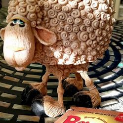  Collectible "Ramsey" the sheep figurine, part of the "Bobble Bods" collection created by American sculptor Doug Harris