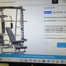 Body Solid Gym See Both Pieces  Weights