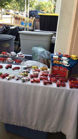 Collectible hot wheels fire trucks