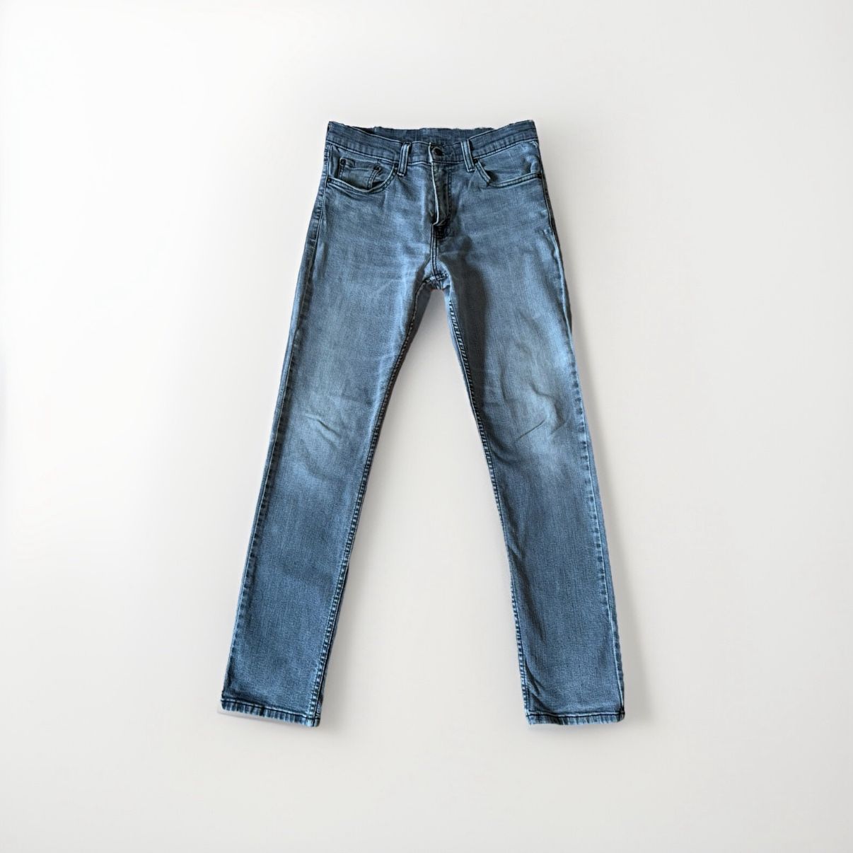 Levi Strauss Men Size W32 L32 Denim Jeans Grey Pant Cotton Blend Straight Casual