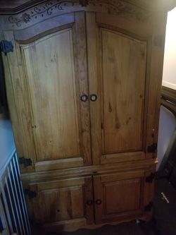 TV cabinet In good condition rustic wood