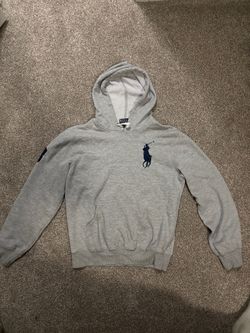 Polo Ralph Lauren Hoodie - Large (Grey, Big Pony)