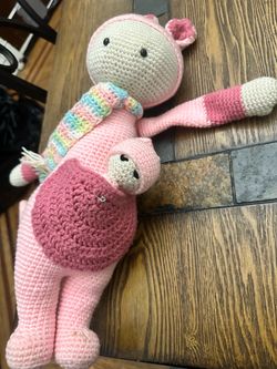 Crochet kangaroo doll