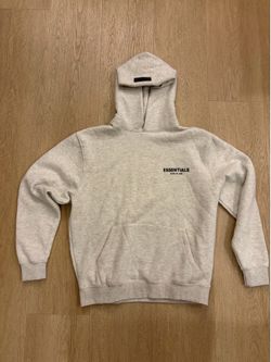 Essentials hoodie light oatmeal size medium
