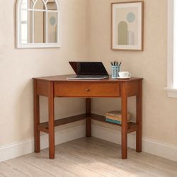 Wood Small Corner Desk -NEW IN BOX (2041/🏡)