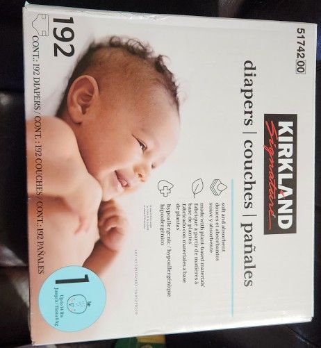 Kirkland Diapers Size 1 And Size 2 $35 Each