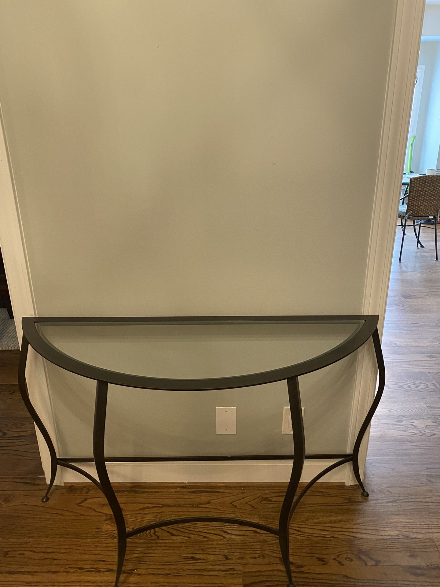 Curved Glass Console Table