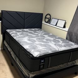 Huge sale for Mattress And Box Twin size mattress and box 150.$ full 190$ Queen 200$ king 290$. Mattress And Box and frame and headboard. King 580$ Qu