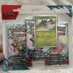 2025 POKEMON JOURNEY TOGETHER 3-PACK BLISTER WITH YANMEGA FOIL PROMO CARD