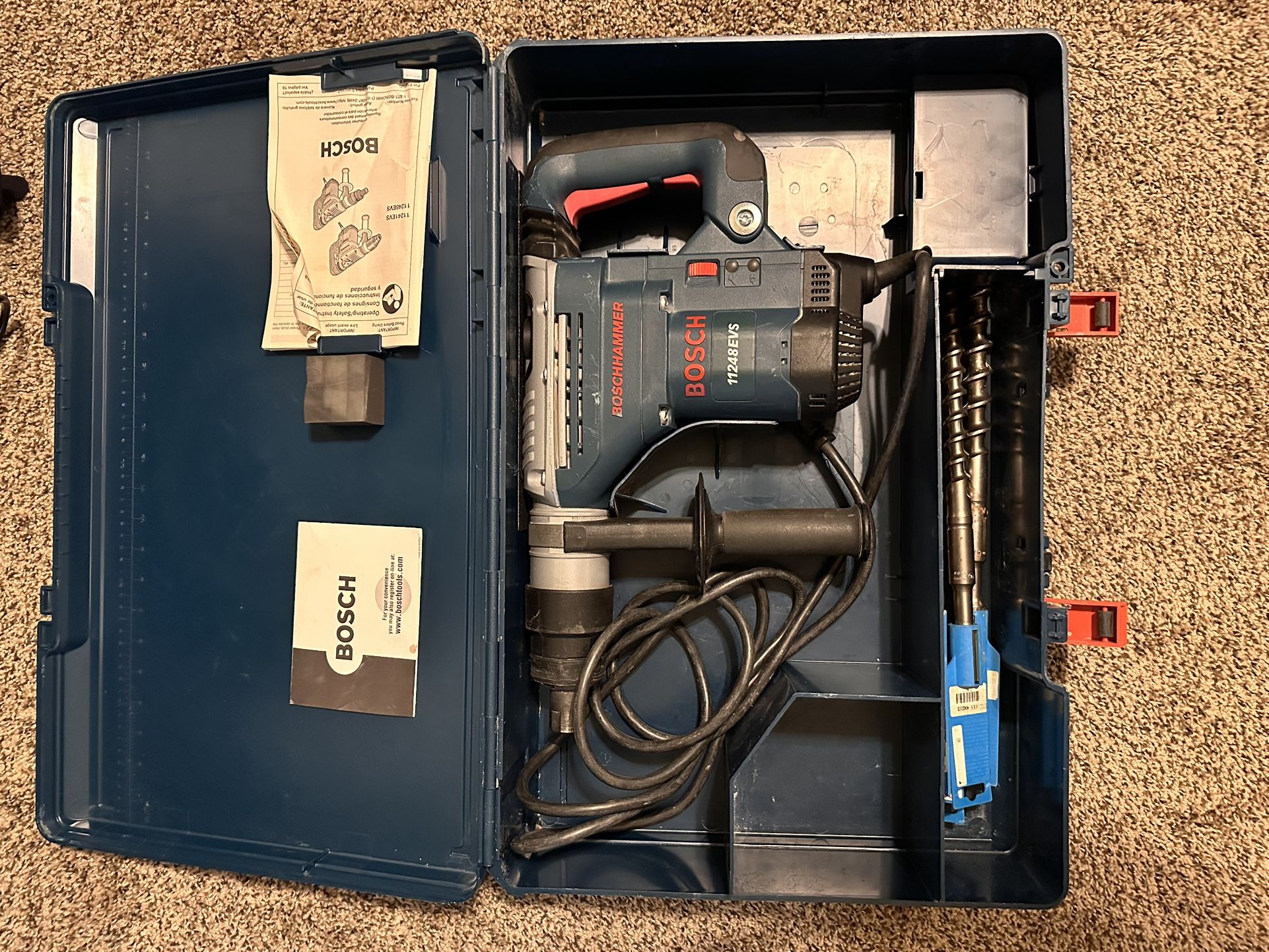 bosch bosch hammer 11248evs rottary drill and bits made in germany