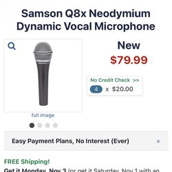 Samson Q8x microphone 