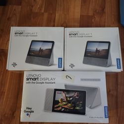 3 Lenovo Video Chat Touchscreen Smart Speakers 7in And 8in