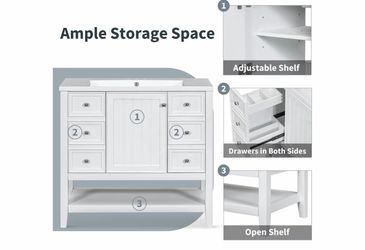 Vanity cabinet white