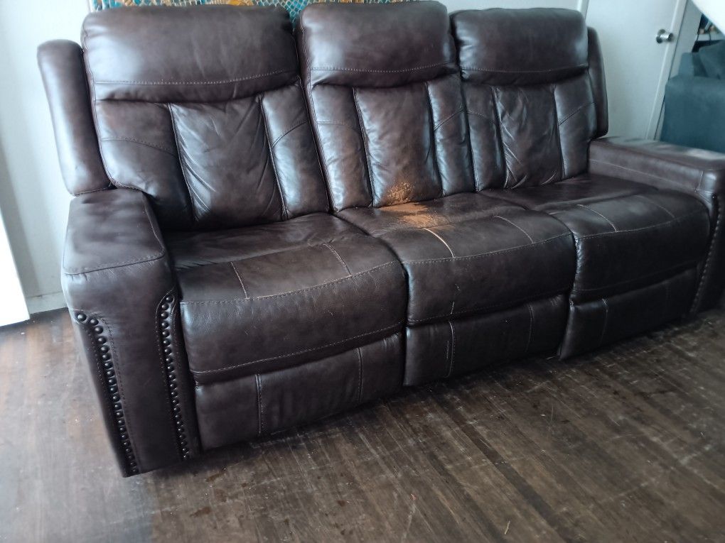 Nice Leather Recliner Sofa