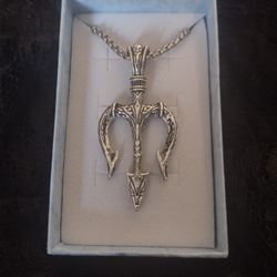 Gothic Trident Spear Necklace
