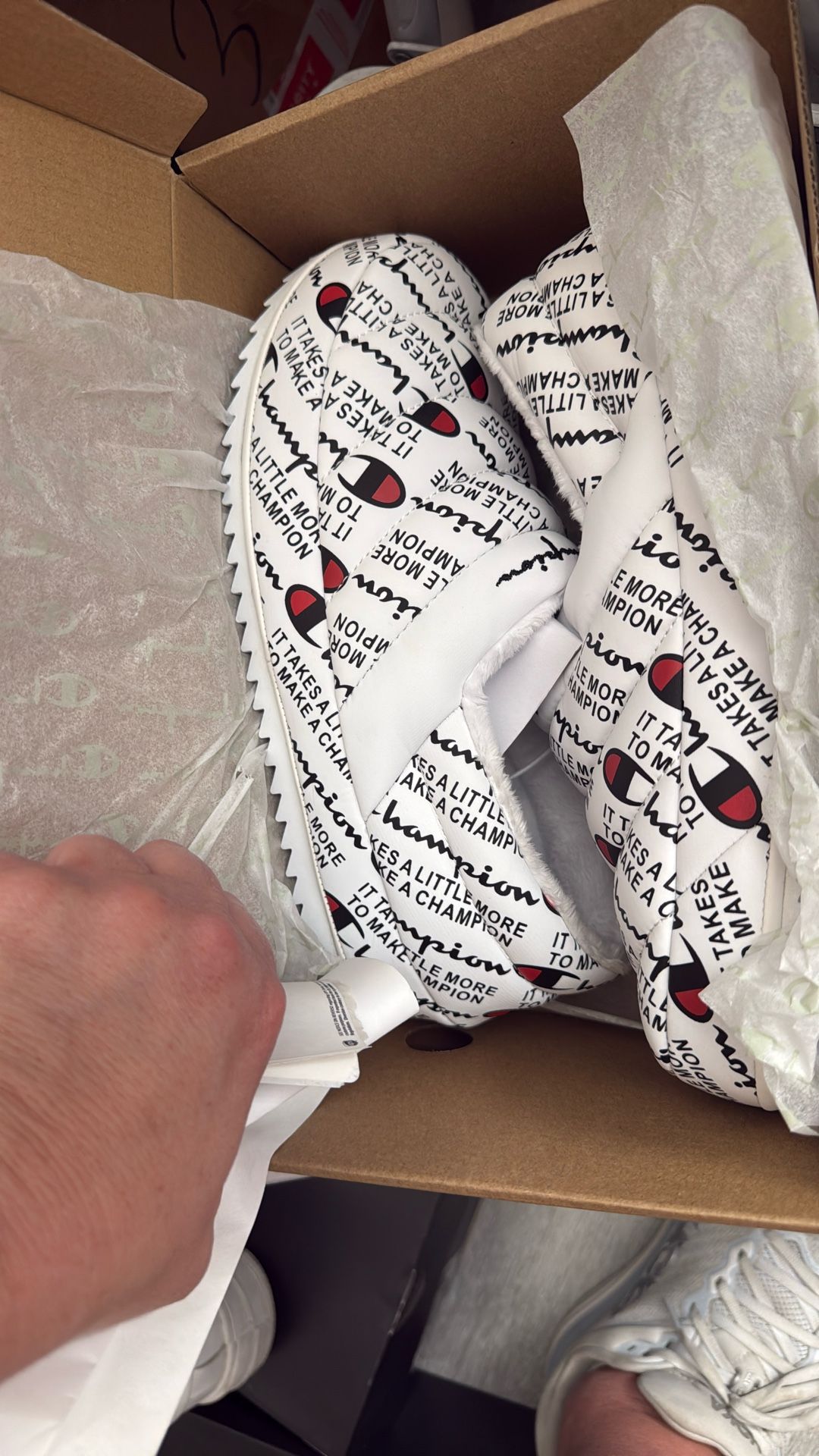 Champion Men’s Size 9 Leather With Fur Inside 