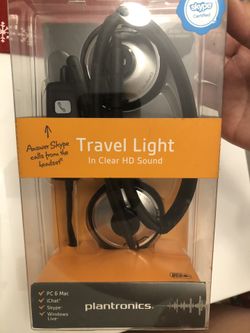 NEW IN BOX! Plantronics Travel Light USB Headset