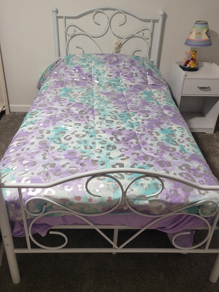 Twin Bed, Nightstand, Dresser