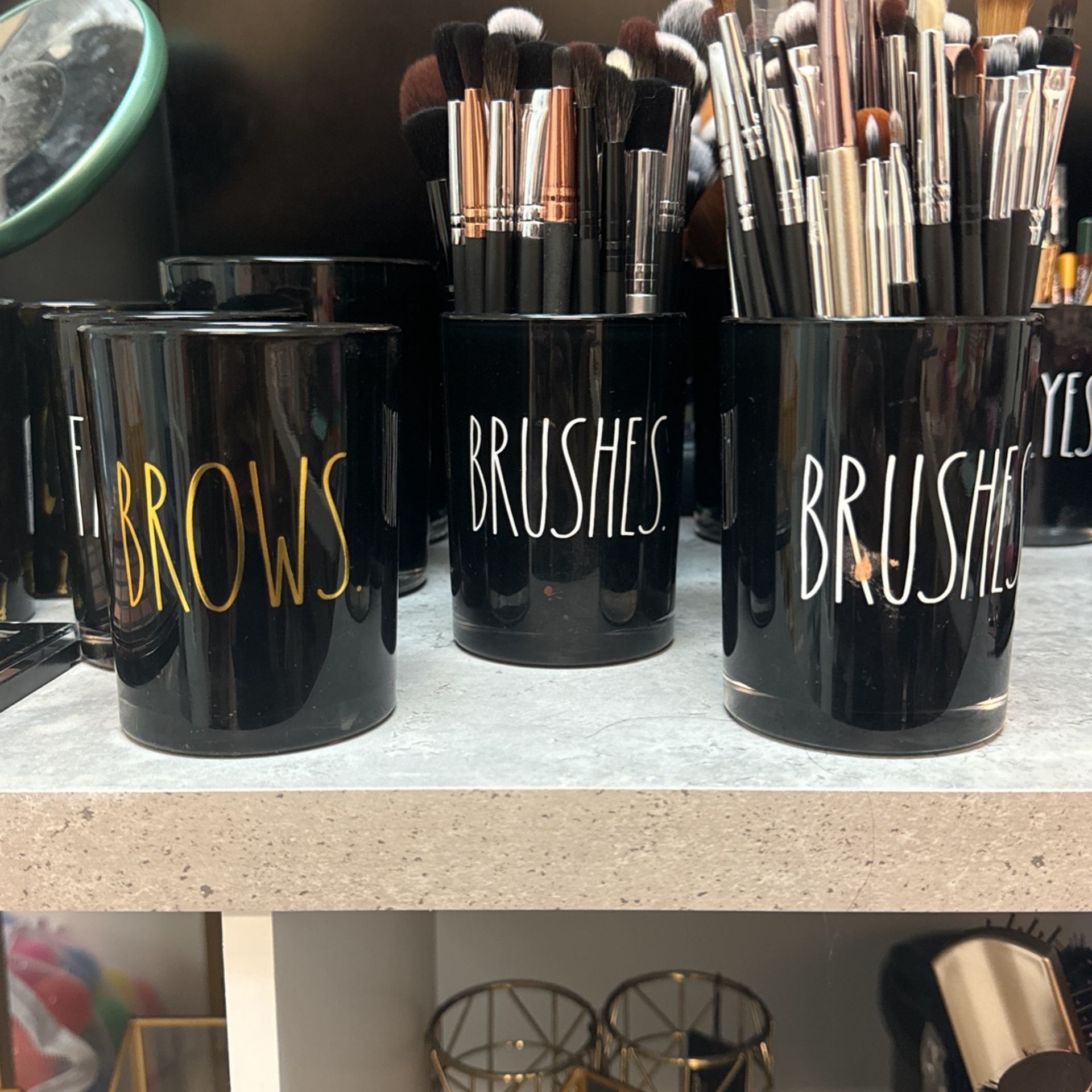 Rae Dunn Makeup Brush Cup