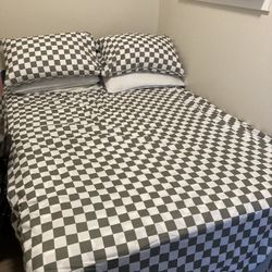 Full Mattress And Metal Frame 