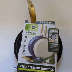 GreenPan Jewel Pro 3-piece Ceramic Non-Stick Skillet/Fry Pan set