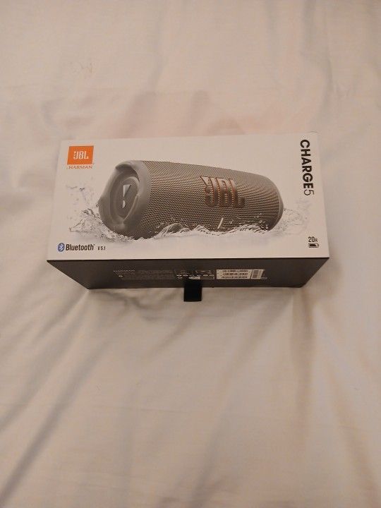JBL Charge 5 Portable Bluetooth Waterproof Speaker (Gray)